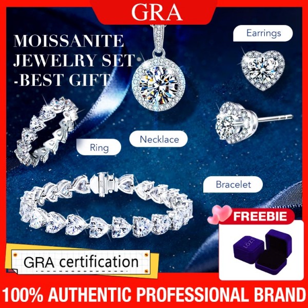 Moissanite Jewelry Set-Best gift..