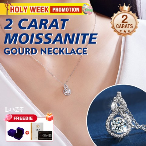 2 carat moissanite gourd necklace