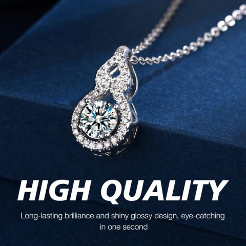 2 carat moissanite gourd necklace