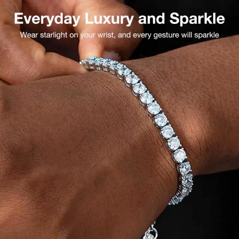 Adjustable 4mm Tennis Bracelet