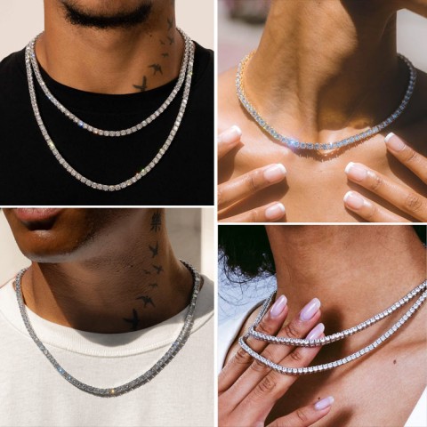 5mm Moissanite Tennis Necklace