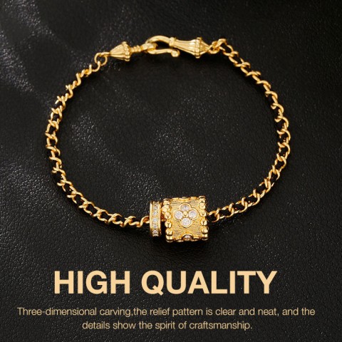 Small Waist Black Gold Braided Bracelet