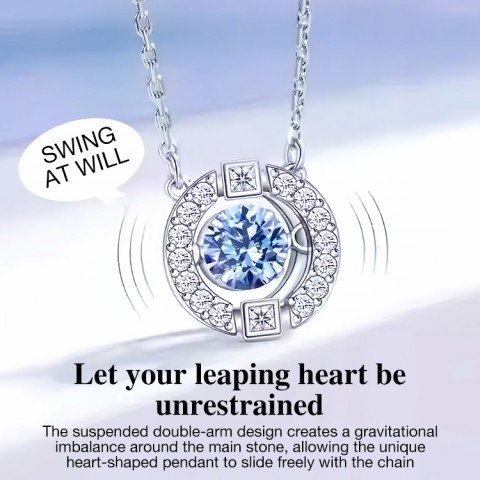 Beating Heart Moissanite Necklace