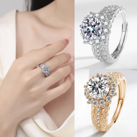 2Carat eight hearts and eight arrows full diamond  ring