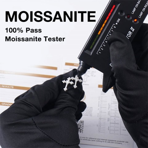 Cross Moissanite Earrings