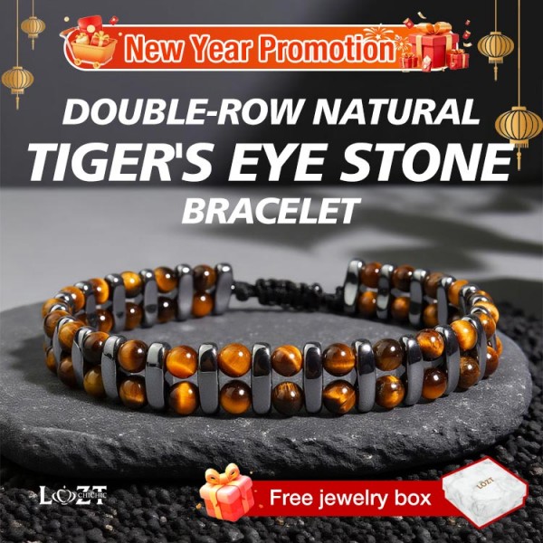 Double-row Natural Tiger Eye Stone Bracelet