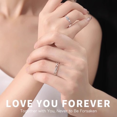 Non Fading Adjustable Couple Ring