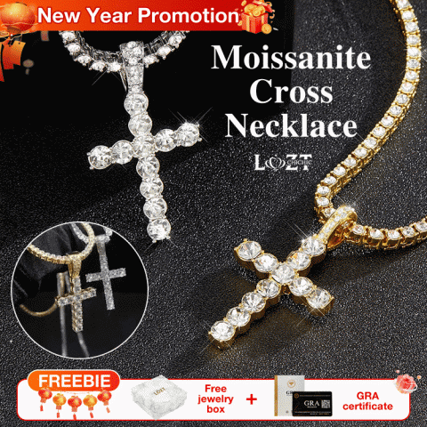 New Moissanite Cross Necklace