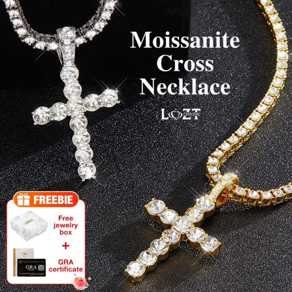 New Moissanite Cross Necklace