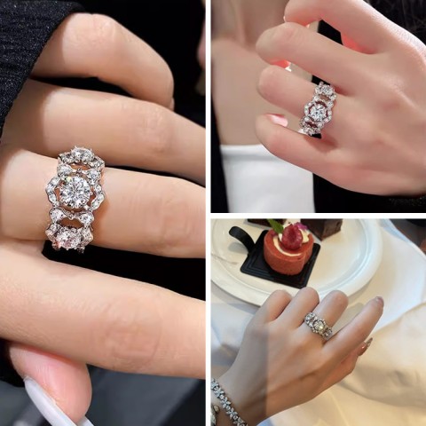 Moissanite Lace Ring