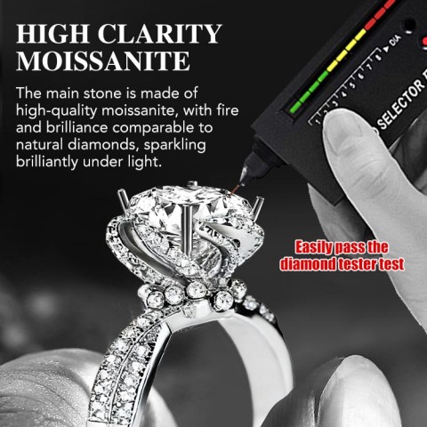 Moissanite bouquet ring