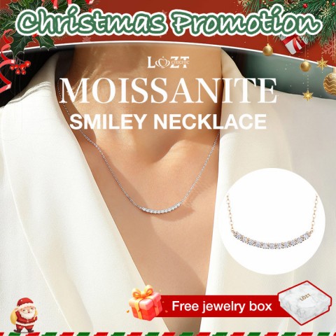 Moissanite Smiley Necklace