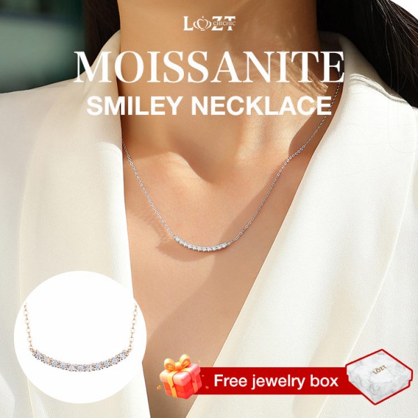 Moissanite Smiley Necklace