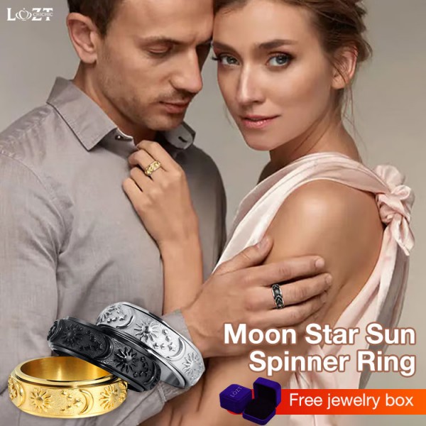 Moon Star Sun Spinner Ring