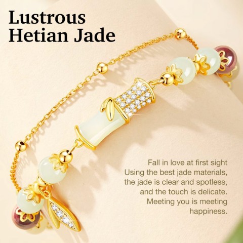 2025 New Hetian Jade Bamboo Bracelet