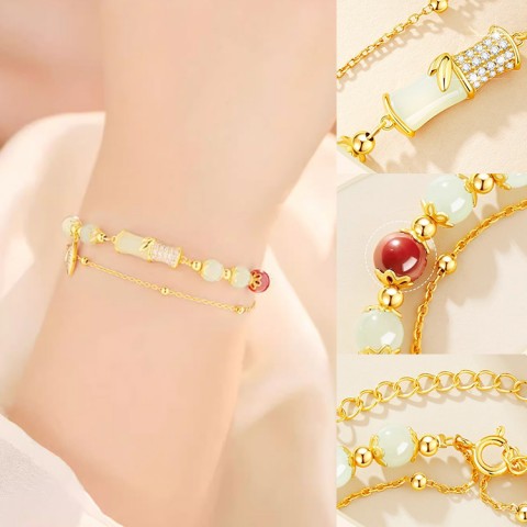 2025 New Hetian Jade Bamboo Bracelet