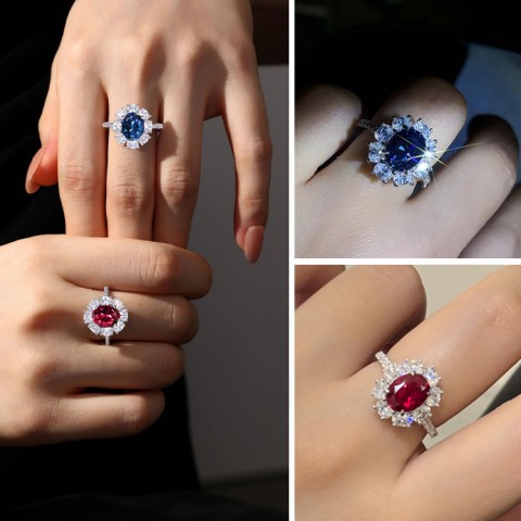 Princess Diana Halo  Engagement Ring