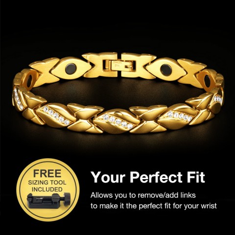 pure copper magnetic diamonds bracelet