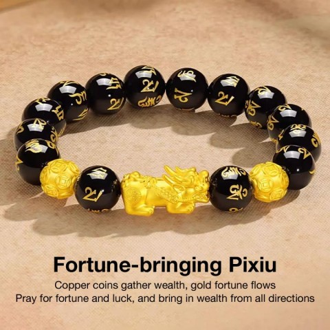 Pi Xiu Black Obsidian Wealth Bracelet