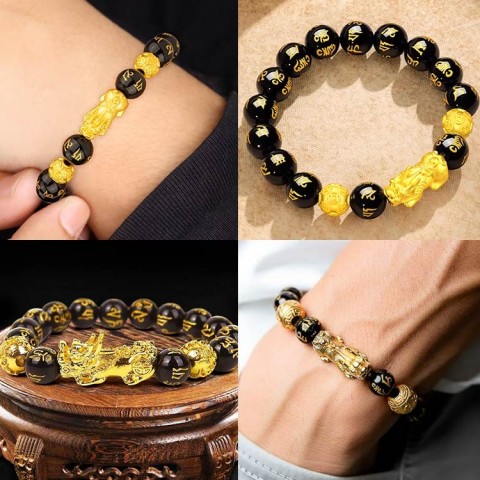 Pi Xiu Black Obsidian Wealth Bracelet
