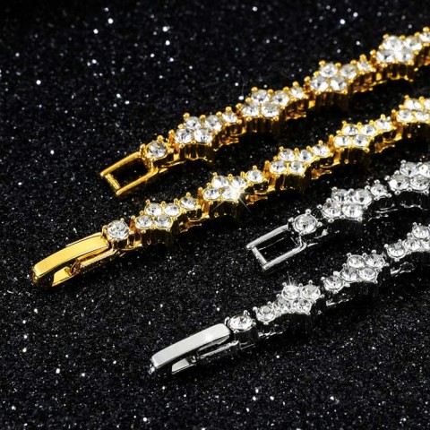 Starburst Iced  MoissaniteTennis Bracelet