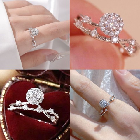 Shining Starry Moissanite Ring