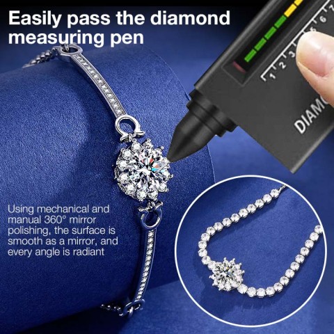 Sunflower Moissanite Bracelet