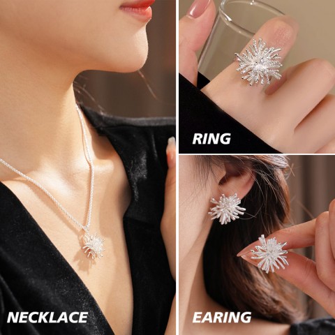 Silver Zirconia Fireworks jewelry set