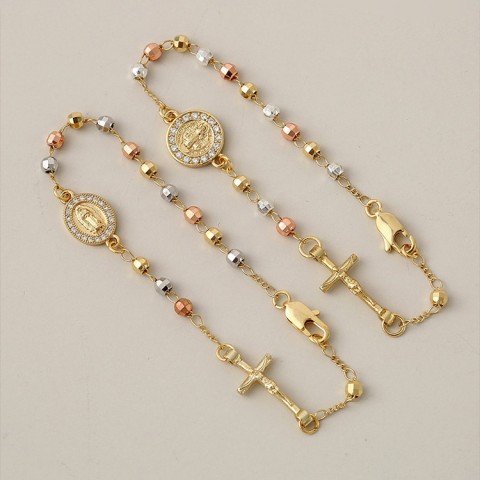 Virgin Mary Rosary Zirconia Bracelet