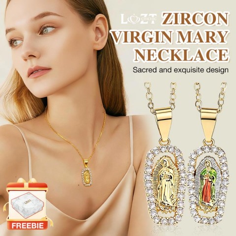 Zircon Virgin Mary Necklace