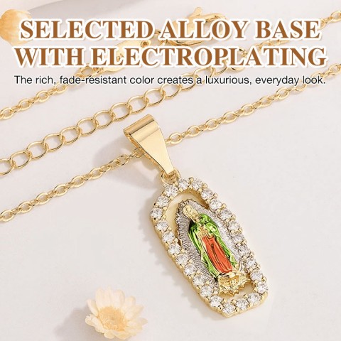 Zircon Virgin Mary Necklace