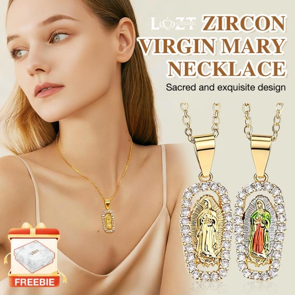 Zircon Virgin Mary Necklace