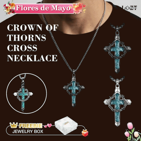 Crown of Thorns Cross Necklace