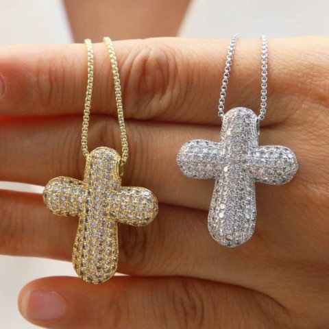 Hypoallergenic Forever Blessed Cross Necklace