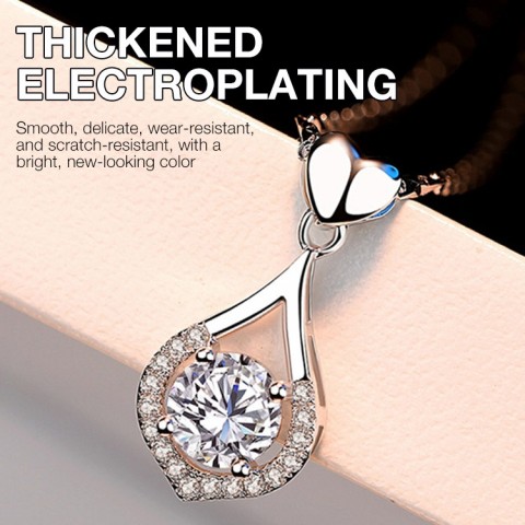 Moissanite Sweetheart Teardrop Pendant Necklace