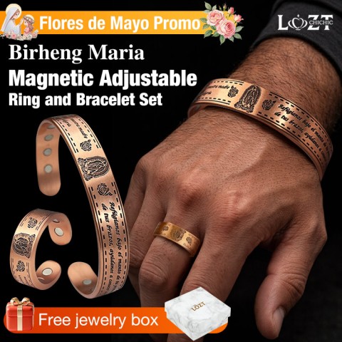 Birheng Maria  Magnetic Adjustable Ring and Bracelet Set