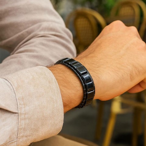 Titanium steel adjustable elastic bracelet