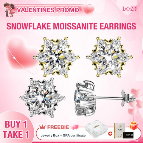 Snowflake Moissanite Earrings