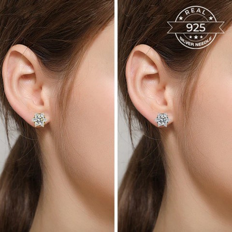 Snowflake Moissanite Earrings