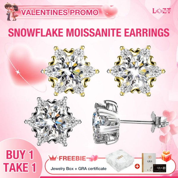 Snowflake Moissanite Earrings..