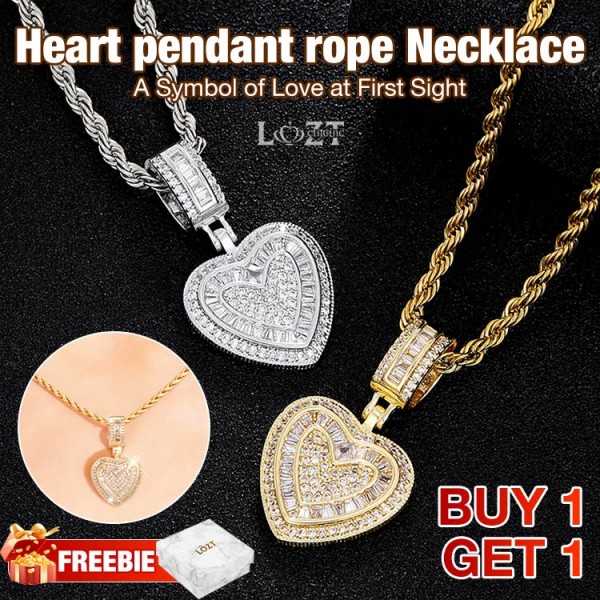 Heart pendant rope Necklace