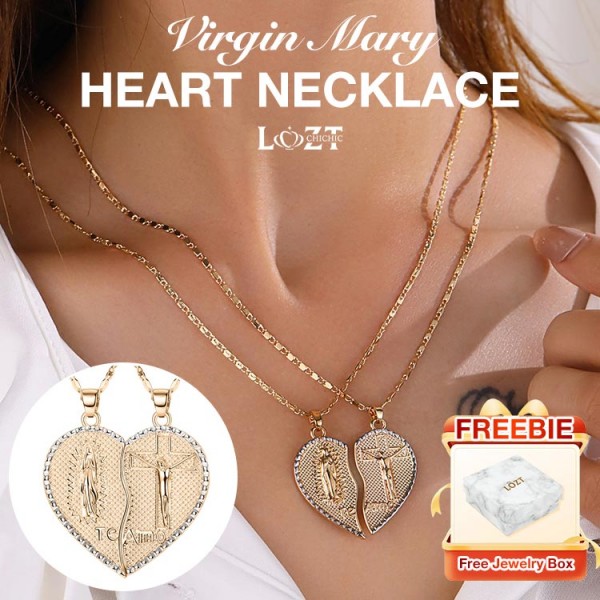 Virgin Mary Heart Necklace