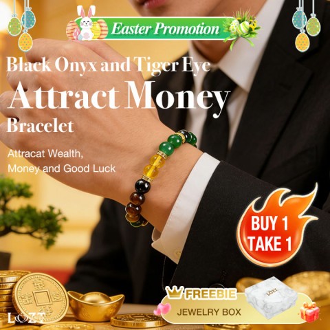 Black Onyx and Tiger Eye Attract Money Bracelet