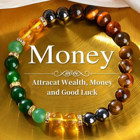 Black Onyx and Tiger Eye Attract Money Bracelet