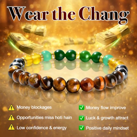 Black Onyx and Tiger Eye Attract Money Bracelet