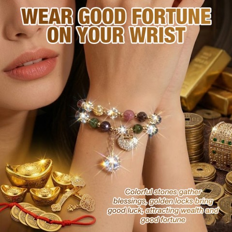 Colorful Tourmaline Lucky Bracelet