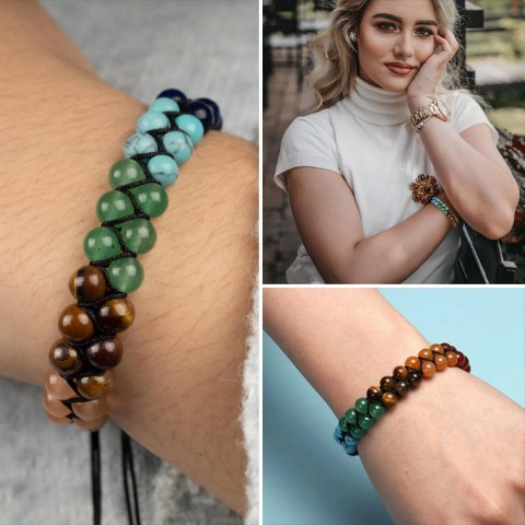 Turquoise and Crystal Bracelet