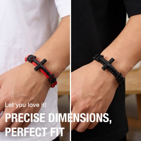 Vintage Cross Design Magnetic Closure Bracelet