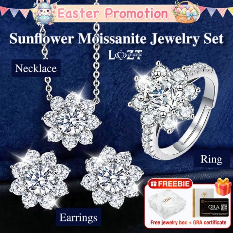 Sunflower MoissaniteJewelry Set