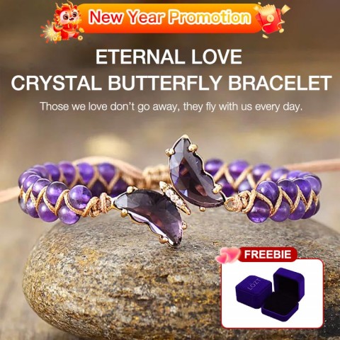 Eternal Love Crystal Butterfly Bracelet